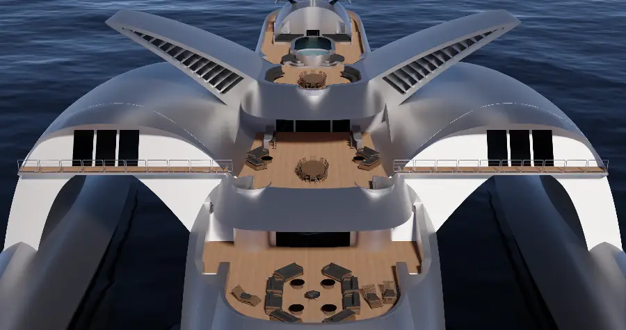 148m Trimaran Moonset — LOMOcean design #0413