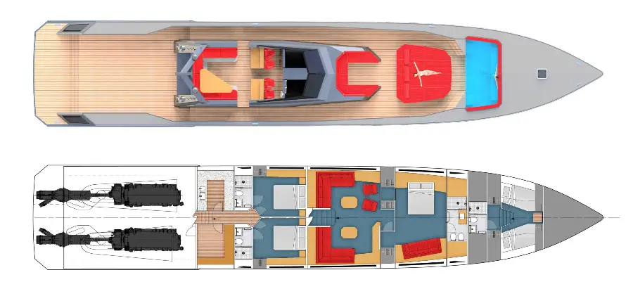 35m Sport Yacht — LOMOcean design #1803