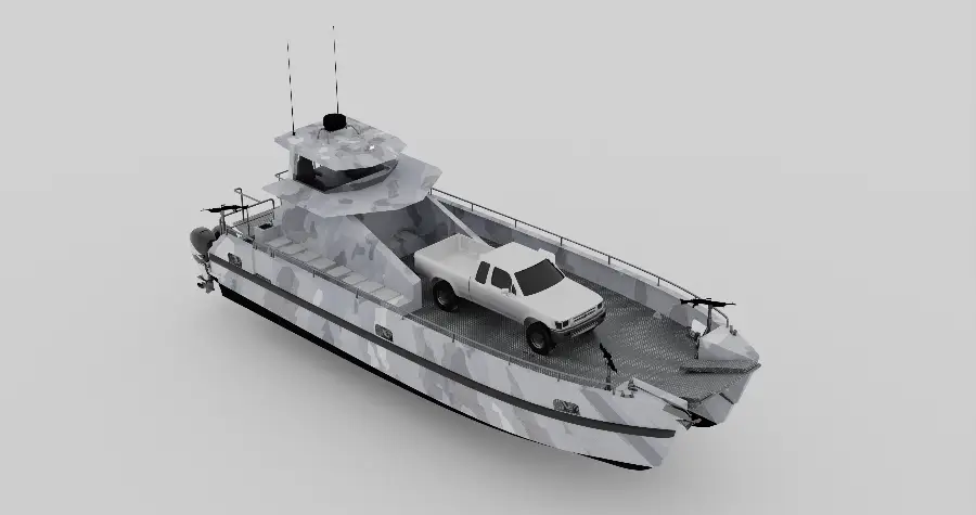 16.2m Military Landing Craft — LOMOcean design #1933