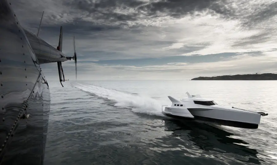 12m Foil Assisted Trimaran — LOMOcean design #0403