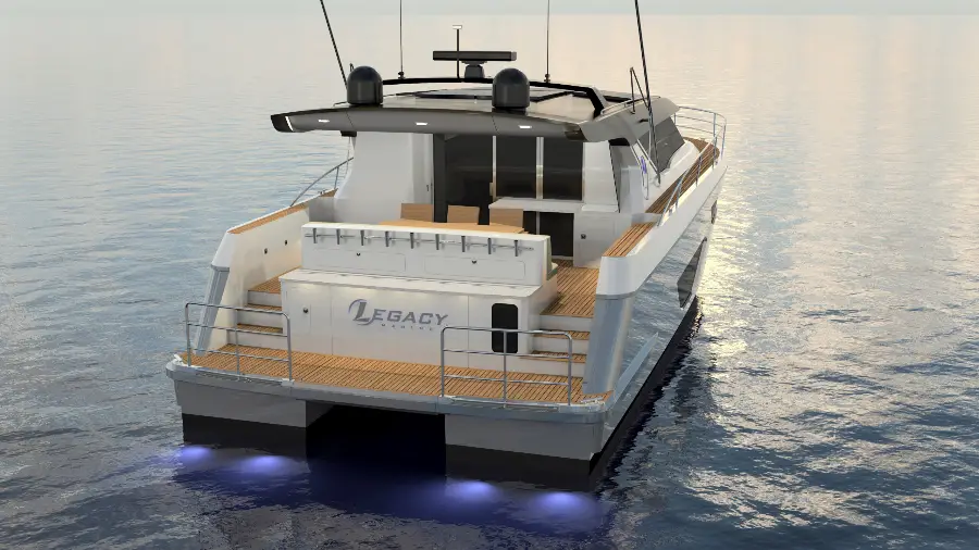 15.5m Legacy Marine L50 PC Foil Assisted Power Catamaran — LOMOcean design #2131