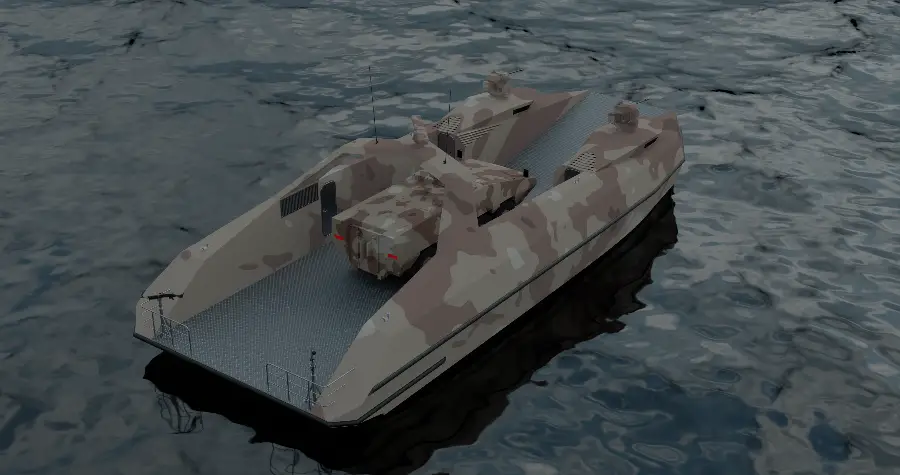 22.5m Foil Assisted Catamaran Landing Craft — LOMOcean design #2302
