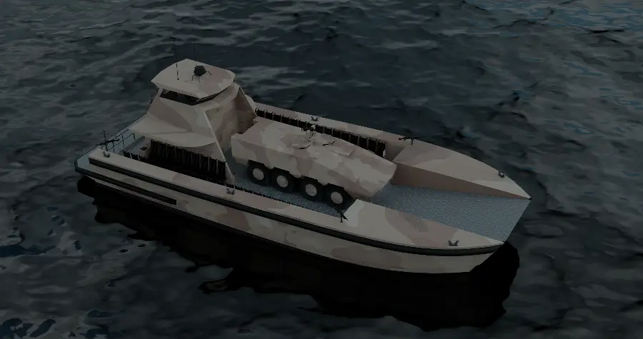 21.4m Military Landing Craft — LOMOcean design #2302