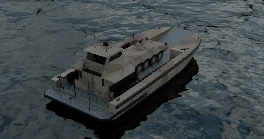 21.4m Military Landing Craft — LOMOcean design #2302