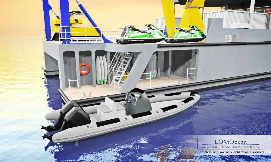 44m Catamaran Support Vessel — LOMOcean design #1514
